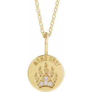 Mama Bear Necklace or Pendant