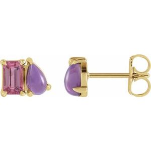 Two-Stone Stud Earring