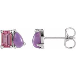 Two-Stone Stud Earring