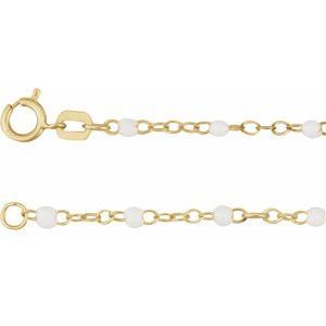 2 mm Enamel Bead Adjustable Chain
