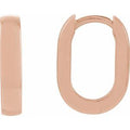 Elongated Oval Hoop Earrings