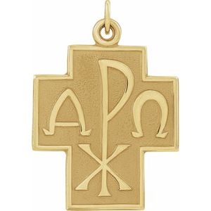 Alpha Omega Cross Pendant