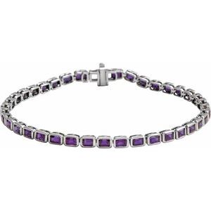 Bezel-Set Line Bracelet