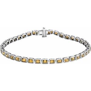 Bezel-Set Line Bracelet