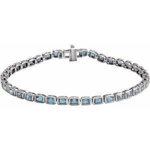 Bezel-Set Line Bracelet