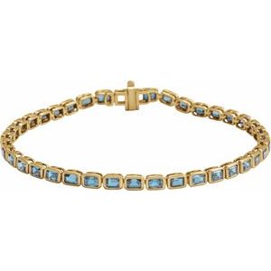Bezel-Set Line Bracelet