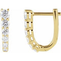 Accented U-Hoop Earrings