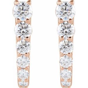 Accented U-Hoop Earrings