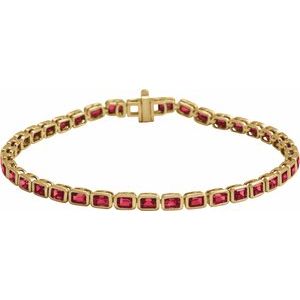 Bezel-Set Line Bracelet