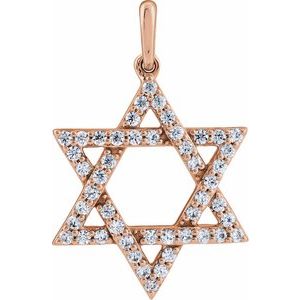 Accented Star of David Pendant