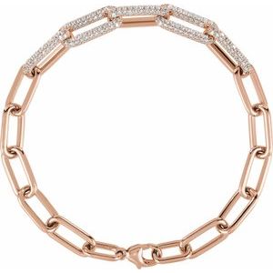 Accented Paperclip-Style Bracelet
