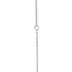 Sterling Silver 48x35 mm Fancy Cross 24" Necklace