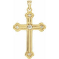 14K Yellow/White Gold 1/5 CTW Natural Diamond Cross Pendant