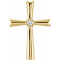 14K Yellow Gold .04 CTW Natural Diamond Cross Pendant