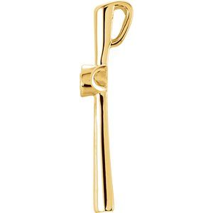 14K Yellow Gold .04 CTW Natural Diamond Cross Pendant