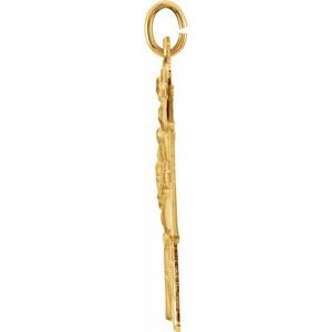 14K Yellow Gold 28x23.5 mm Four-Way Cross Medal