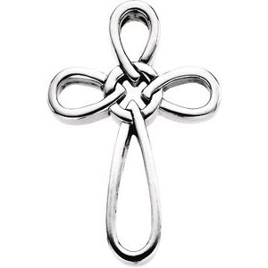 Sterling Silver 34.25x24 mm Cross Pendant