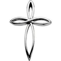 Sterling Silver 36.5x26.25 mm Cross Pendant