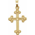 14K Yellow Gold Hollow Cross Pendant