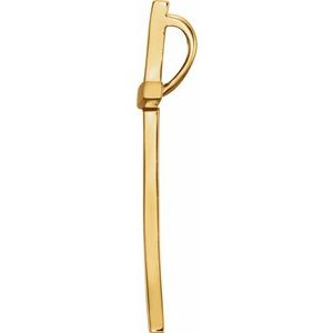 14K Yellow Gold 32x19.25 mm Cross Pendant