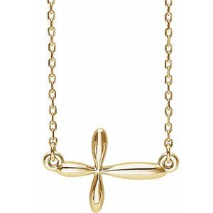 Sideways Cross Necklace or Center