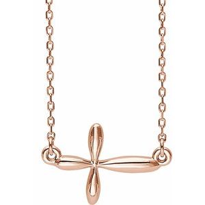 Sideways Cross Necklace or Center