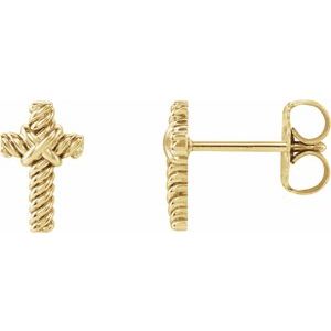 Rope Cross Earrings