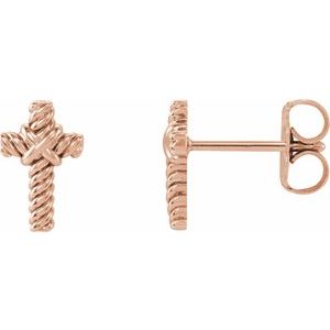Rope Cross Earrings