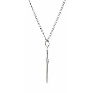 14K Yellow Gold-Plated Sterling Silver Nail Cross 24" Necklace