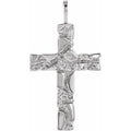 Sterling Silver Nugget Cross Pendant