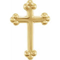 14K Yellow Gold Cross Lapel Pin