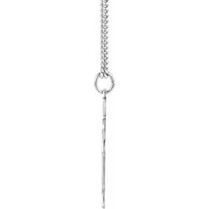 Sterling Silver Celtic-Inspired Cross 24" Necklace