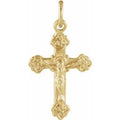 14K Yellow Gold 14x9 mm Youth Crucifix Pendant
