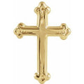 14K Yellow Gold Cross Lapel Pin