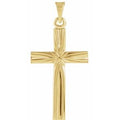 14K Yellow Gold 22x14 mm Cross Pendant