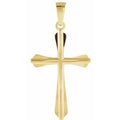 14K Yellow Gold 24x16.25 mm Cross Pendant