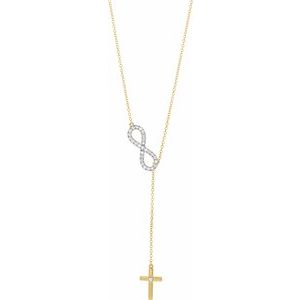 Infinity-Inspired Cross "Y" Necklace