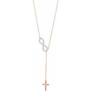 Infinity-Inspired Cross "Y" Necklace