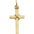 14K Yellow Gold 16x9.5 mm Cross Pendant