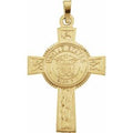 14K Yellow Gold U.S. Navy Cross Pendant