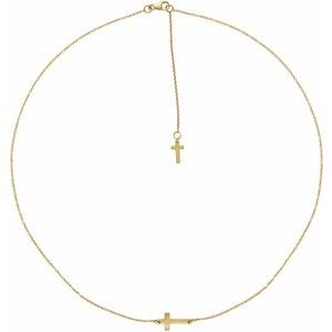 Sideways Cross Necklace