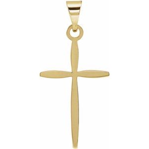 14K Yellow Gold Cross Pendant