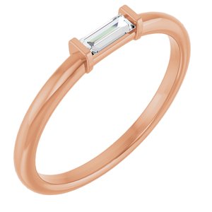 14K Rose Gold 1/6 CTW Lab-Grown Diamond Stackable Ring