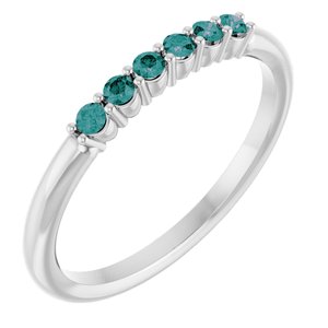 Sterling Silver Natural Alexandrite Stackable Ring 