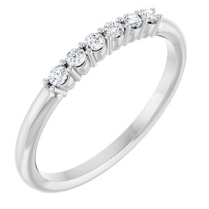 Sterling Silver 1/8 CTW Natural Diamond Stackable Ring      