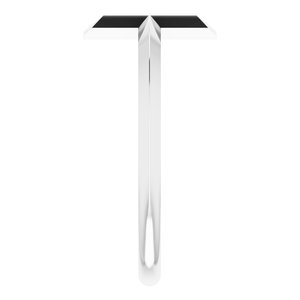 14K White Gold Negative Space Cross Ring