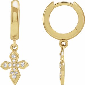 Cross Hoop Earrings