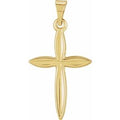 14K Yellow Gold 18x13 mm Cross Pendant