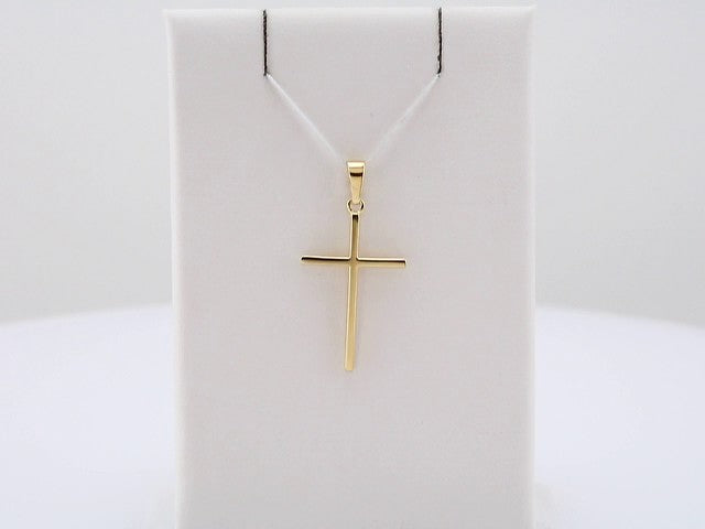 14K Yellow Gold 22.75x15 mm Cross Pendant